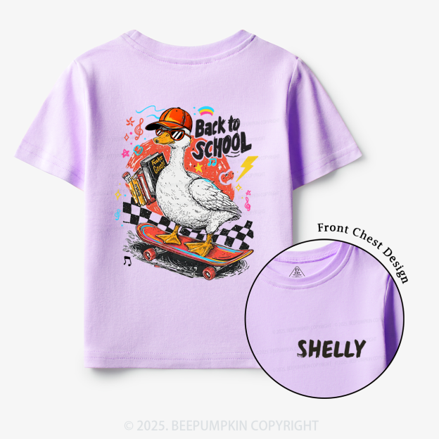 Personalized Funny Skateboard Goose Toddler&Kid's Tees Beepumpkin