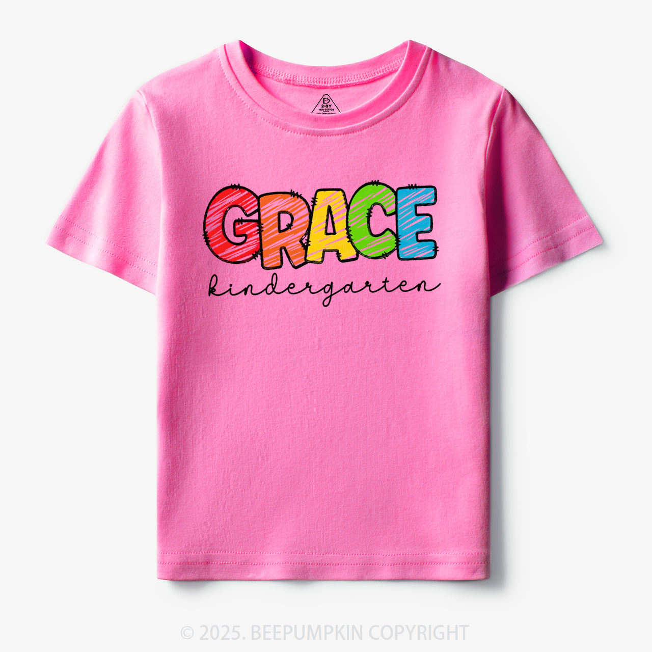 Personalized Rainbow Alphabet Name Toddler&Kid's Tees Beepumpkin