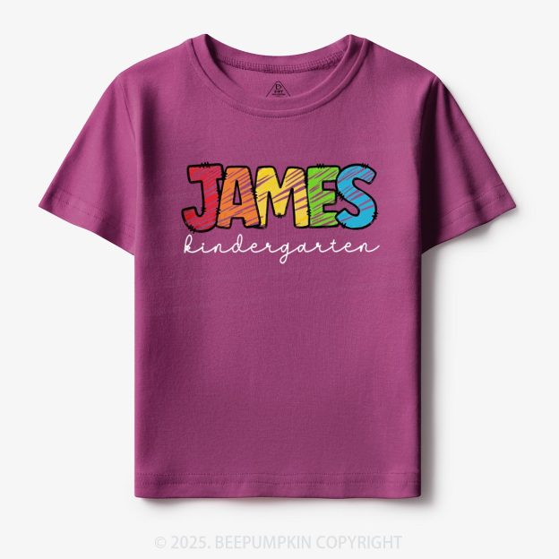 Personalized Rainbow Alphabet Name Toddler&Kid's Tees Beepumpkin