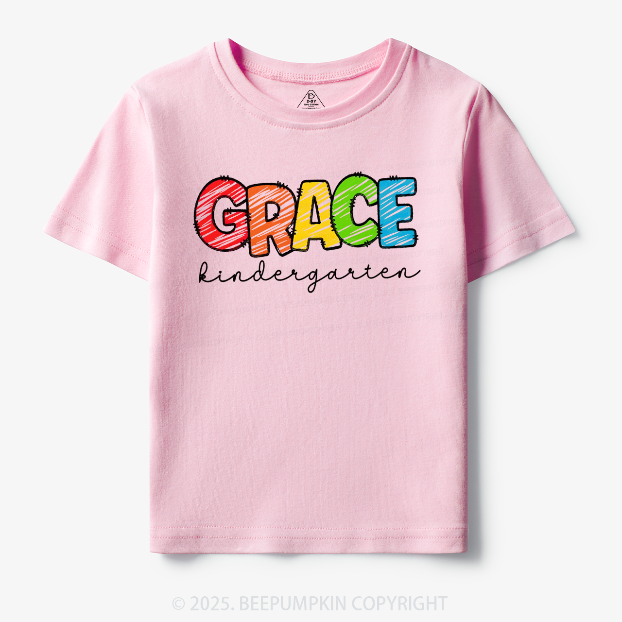 Personalized Rainbow Alphabet Name Toddler&Kid's Tees Beepumpkin