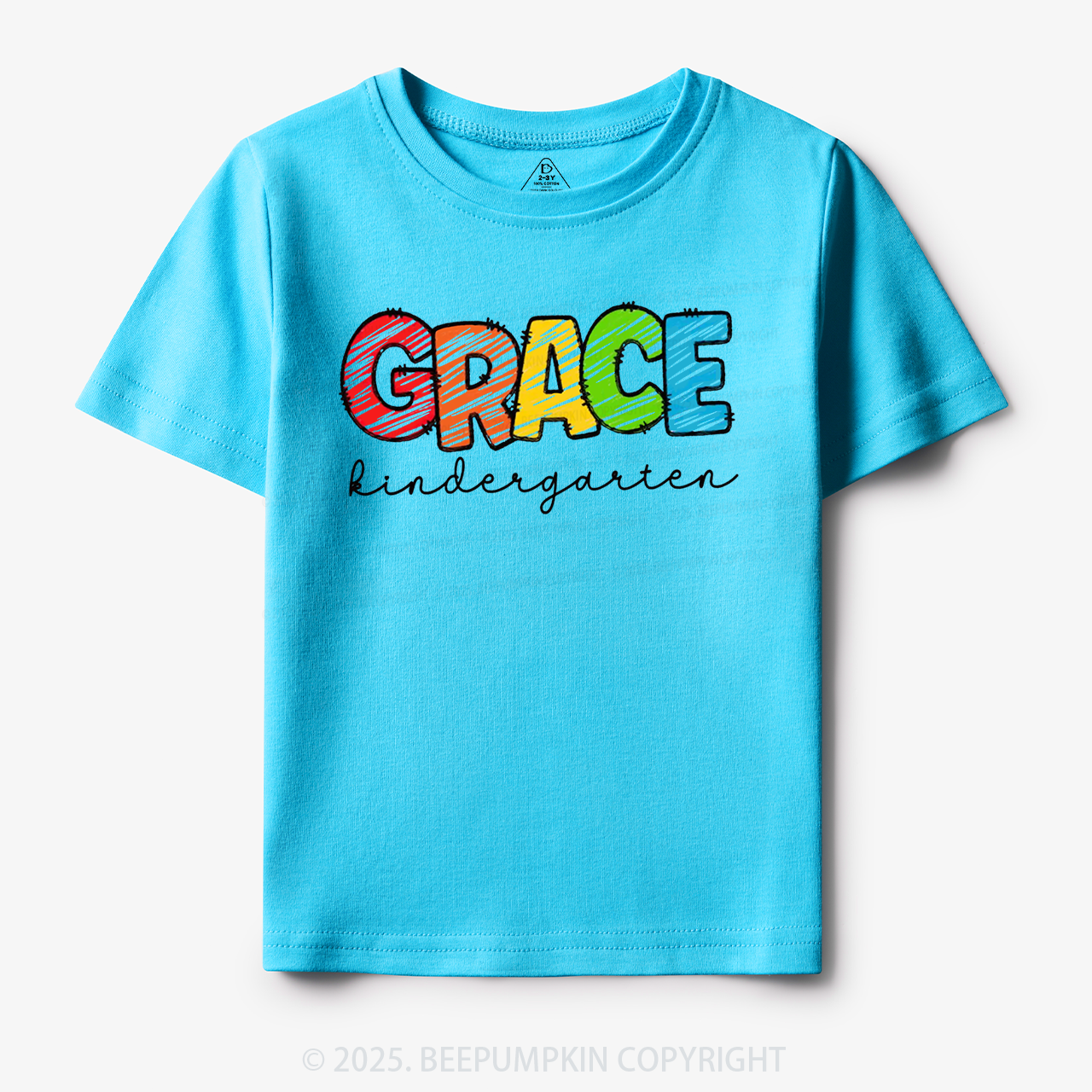 Personalized Rainbow Alphabet Name Toddler&Kid's Tees Beepumpkin