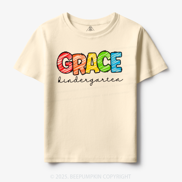 Personalized Rainbow Alphabet Name Toddler&Kid's Tees Beepumpkin