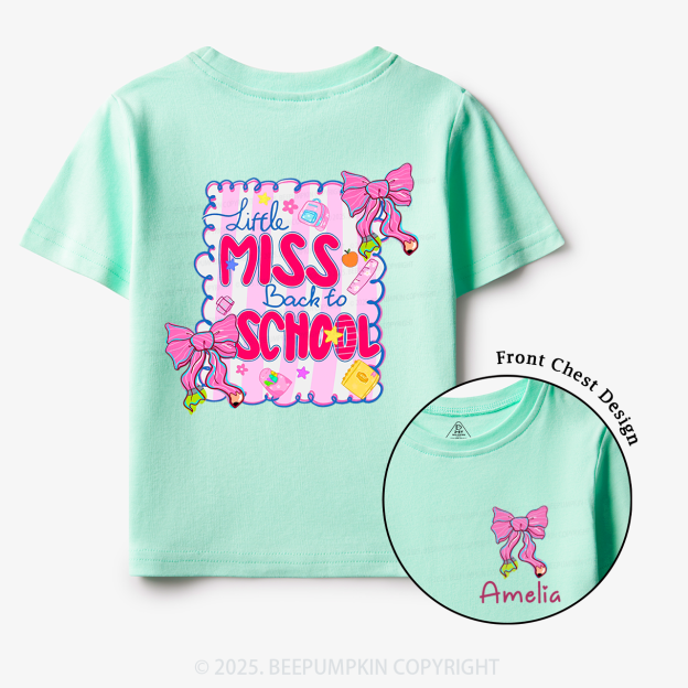 Personalized Little Miss School Toddler&Kid's Tees Beepumpkin