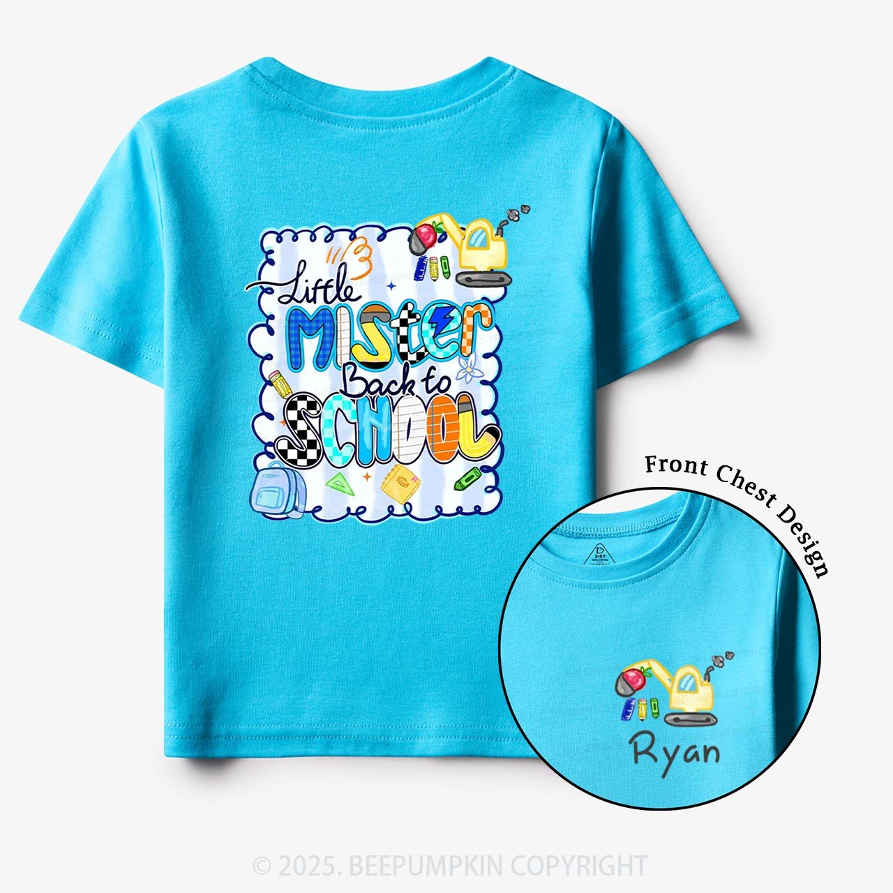 Personalized Little Mister School Toddler&Kid's Tees Beepumpkin