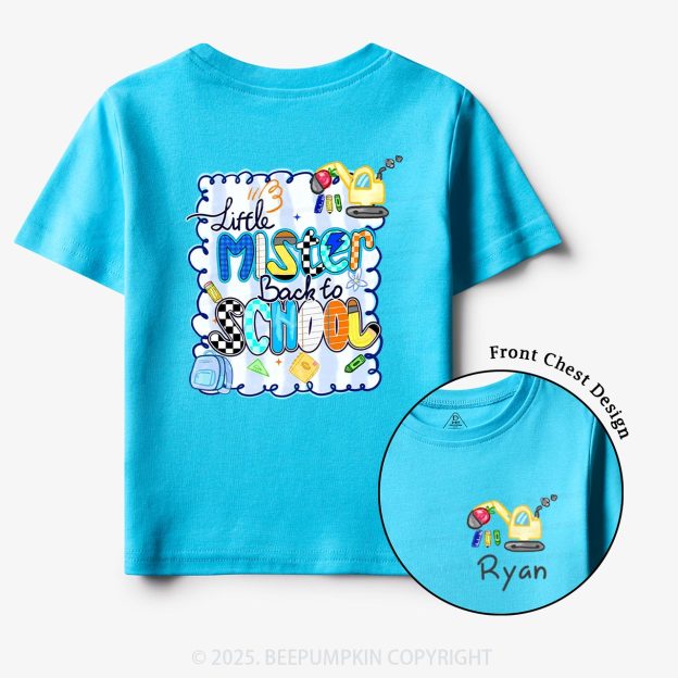 Personalized Little Mister School Toddler&Kid's Tees Beepumpkin