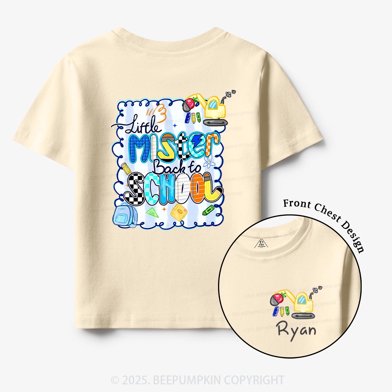 Personalized Little Mister School Toddler&Kid's Tees Beepumpkin