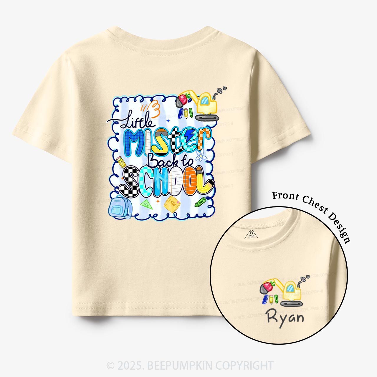 Personalized Little Mister School Toddler&Kid's Tees Beepumpkin
