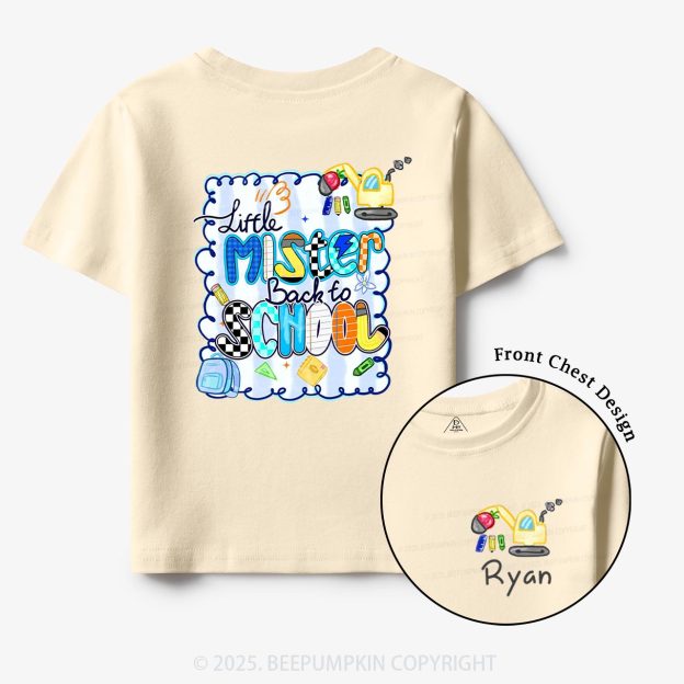 Personalized Little Mister School Toddler&Kid's Tees Beepumpkin