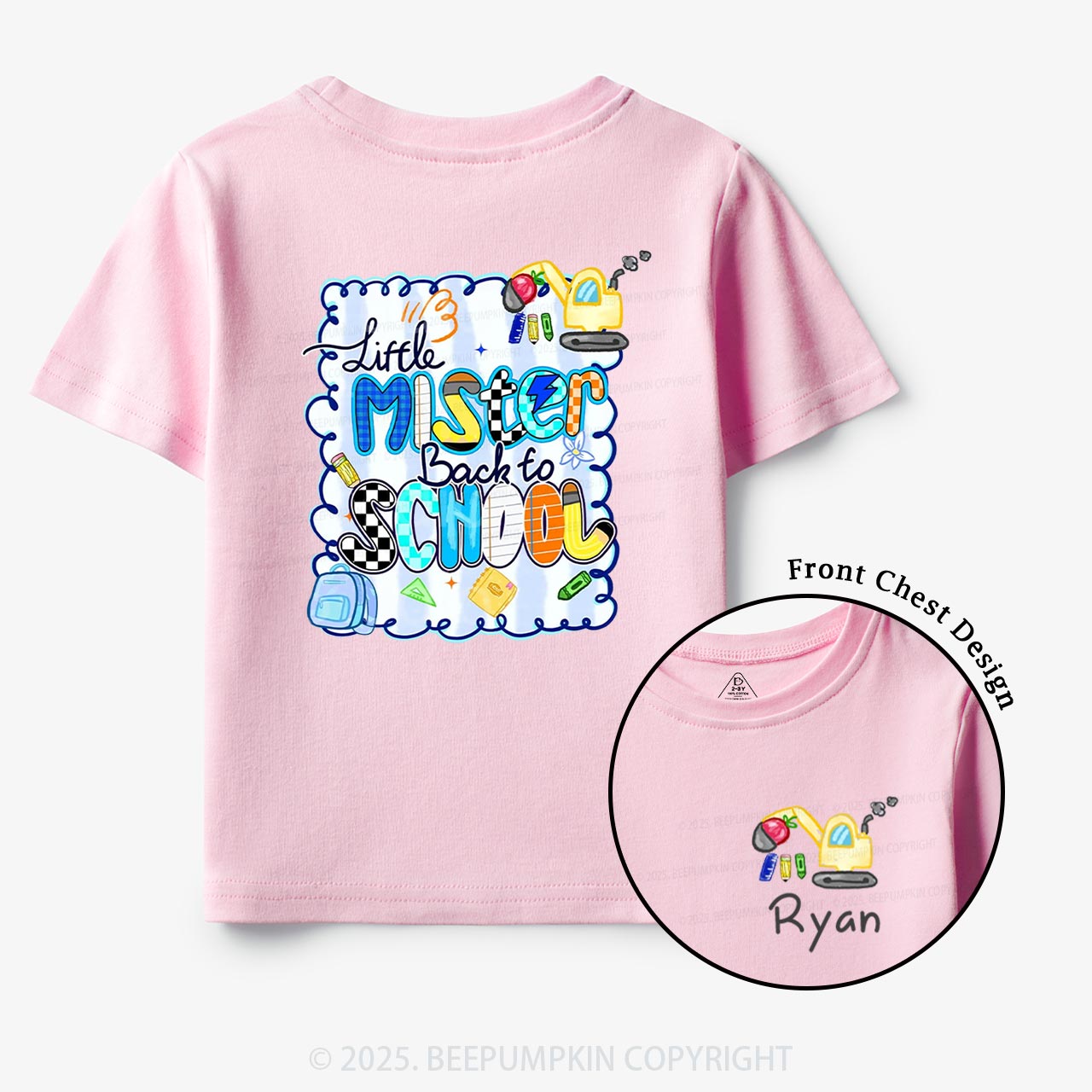 Personalized Little Mister School Toddler&Kid's Tees Beepumpkin