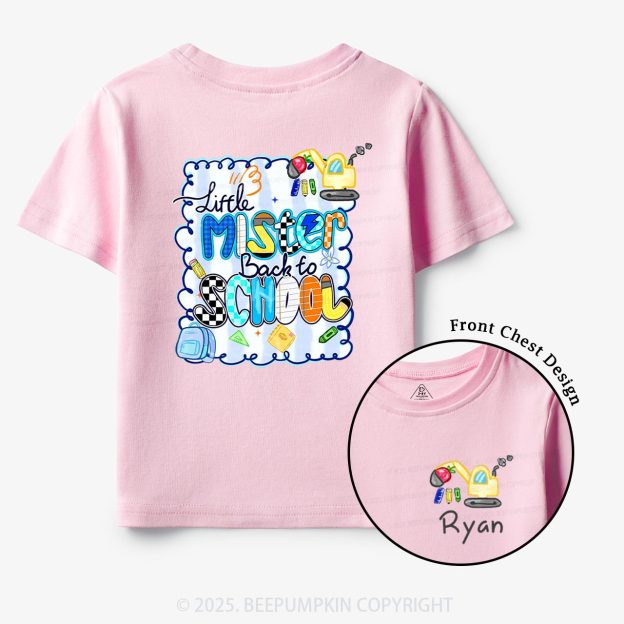 Personalized Little Mister School Toddler&Kid's Tees Beepumpkin