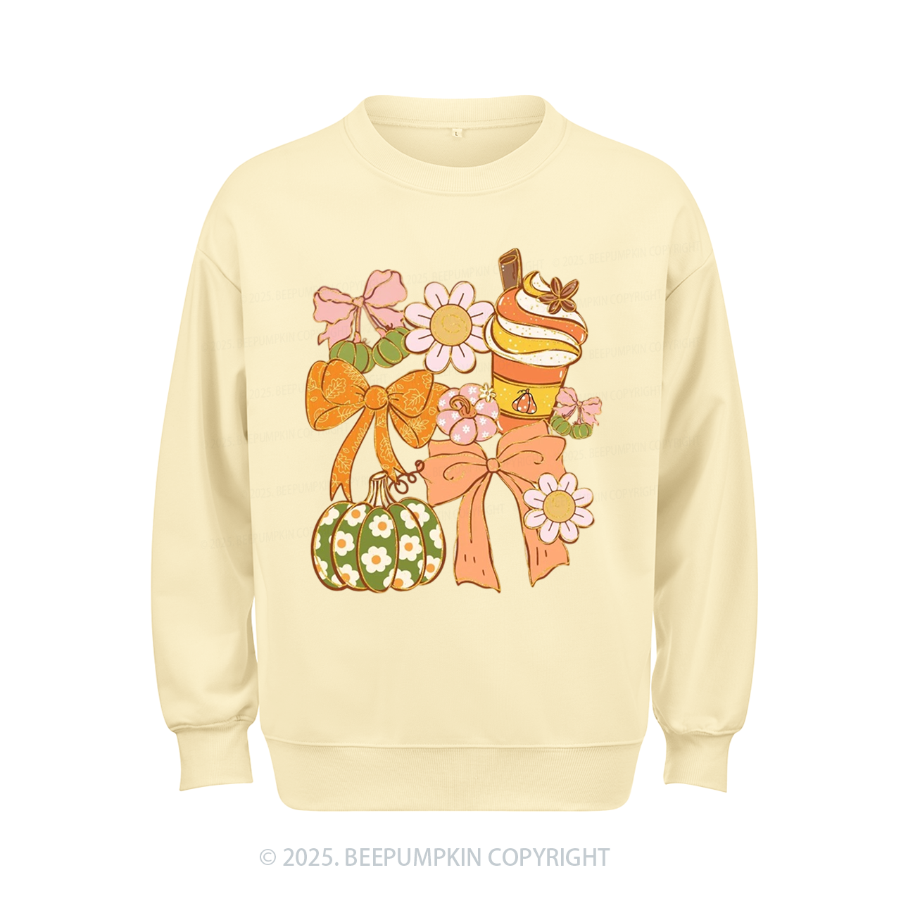 Fall Pumpkin Coquette Sweatshirt Beepumpkin