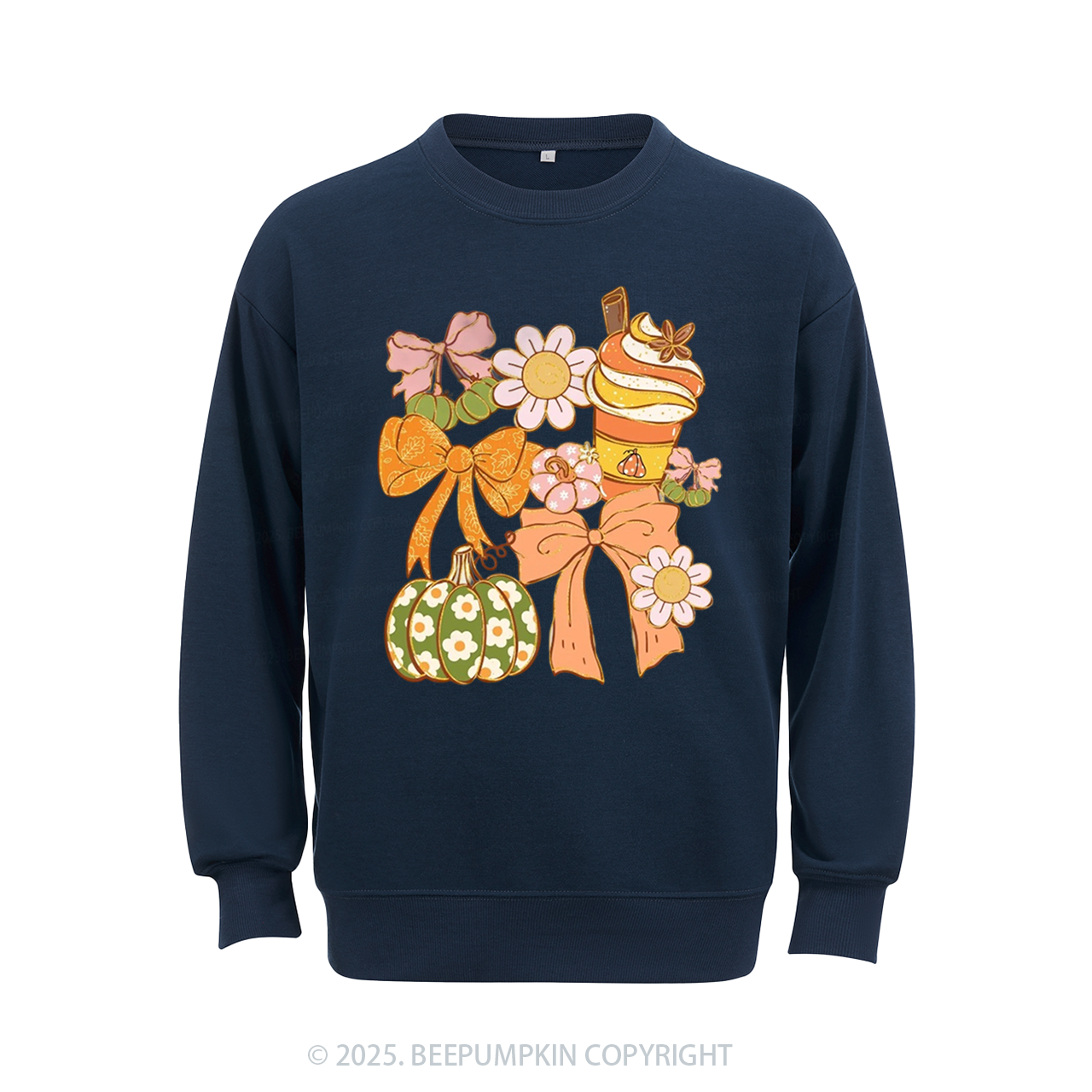 Fall Pumpkin Coquette Sweatshirt Beepumpkin