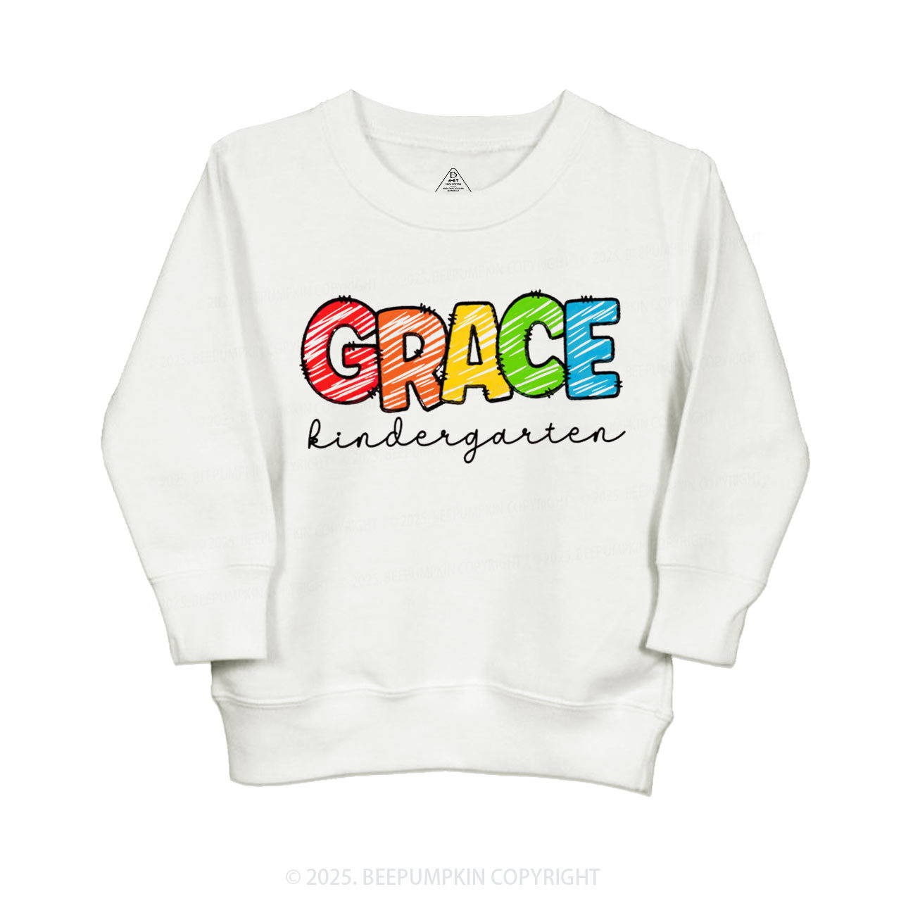 Personalized Rainbow Alphabet Name Kid's Sweatshirt