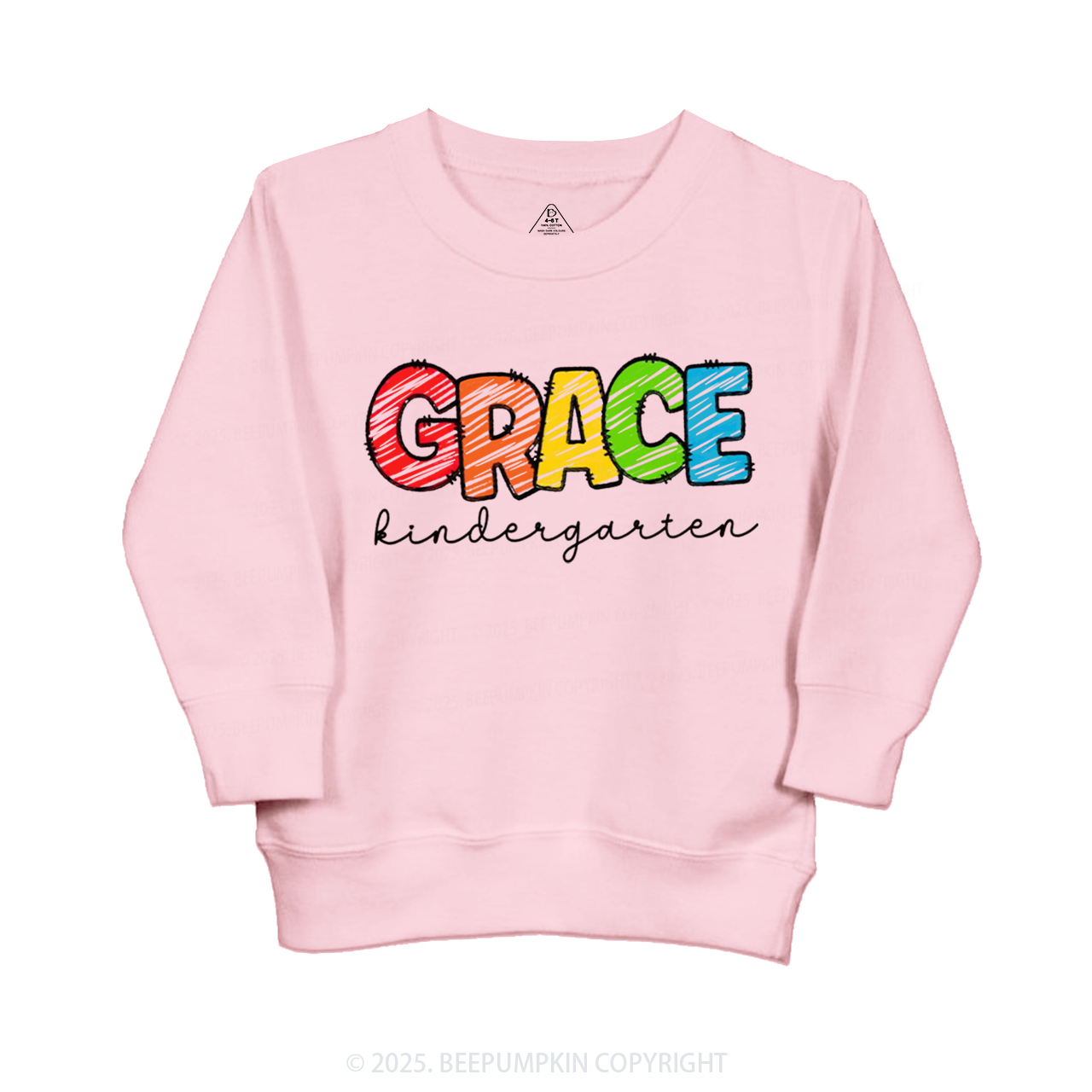Personalized Rainbow Alphabet Name Kid's Sweatshirt