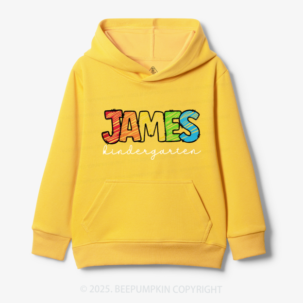 Personalized Rainbow Alphabet Name Kid's Hoodies Beepumpkin