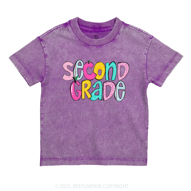 Personalized Colorful Grades Toddler&Kids Washed Tees