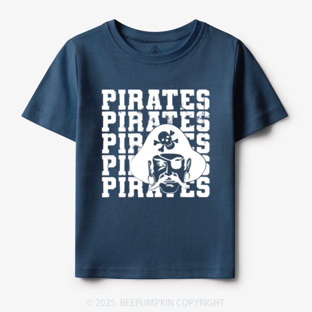 Personalized Pirates Mascot Toddler&Kid's Tees Beepumpkin