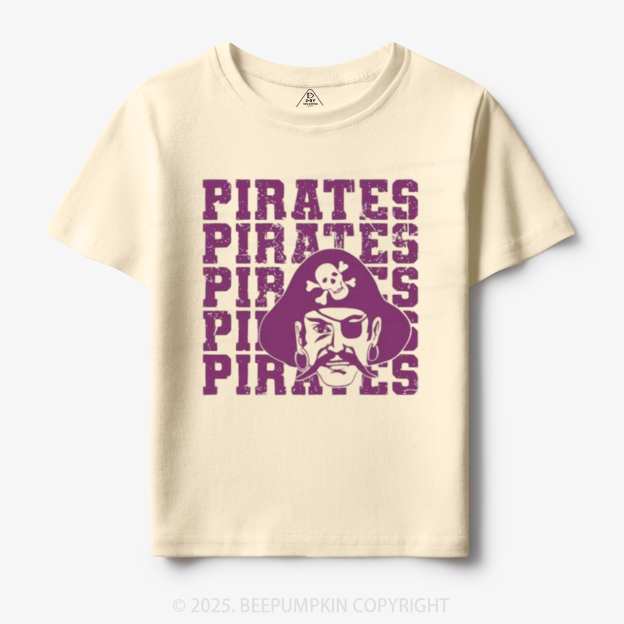 Personalized Pirates Mascot Toddler&Kid's Tees Beepumpkin