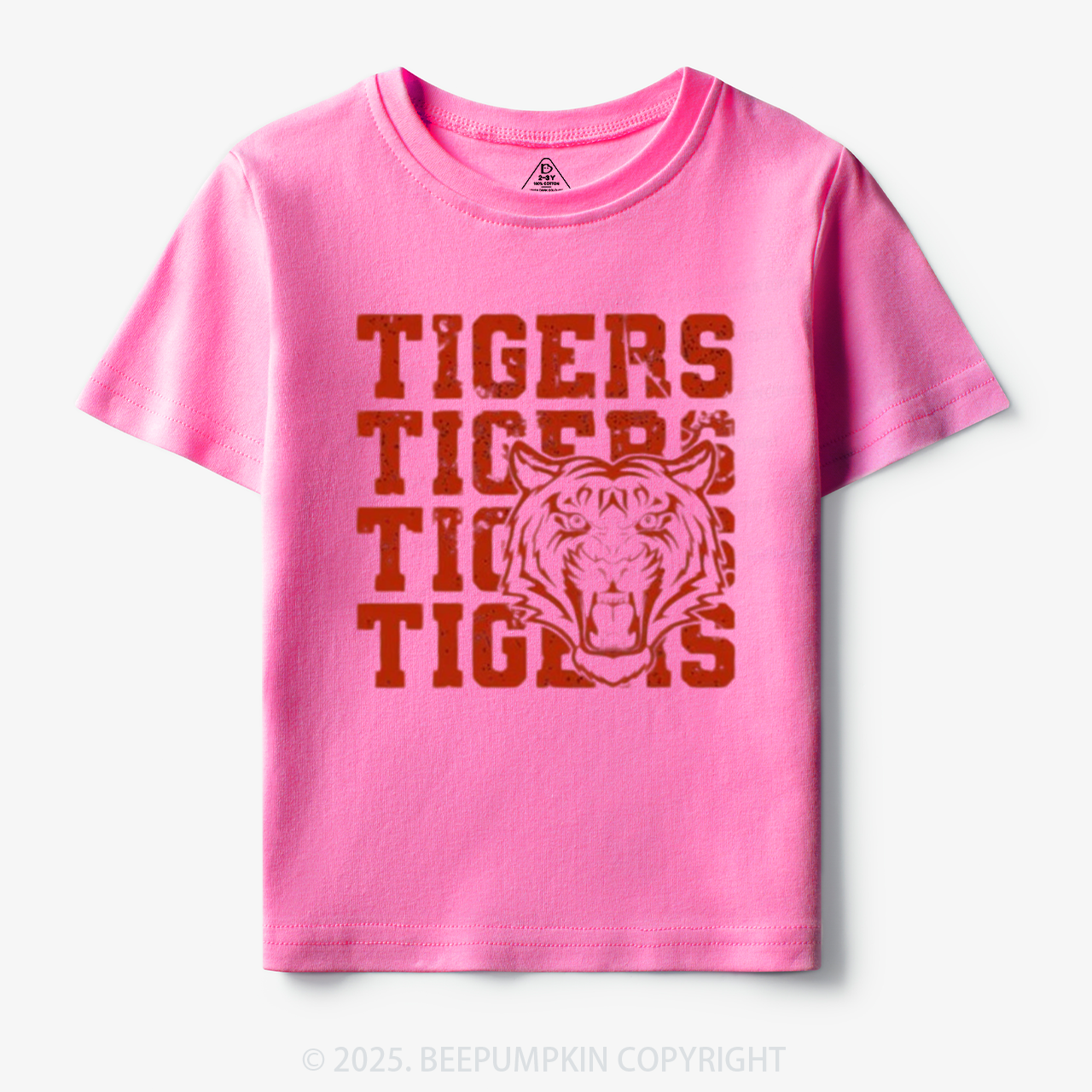 Personalized Tigers Mascot Toddler&Kid's Tees Beepumpkin