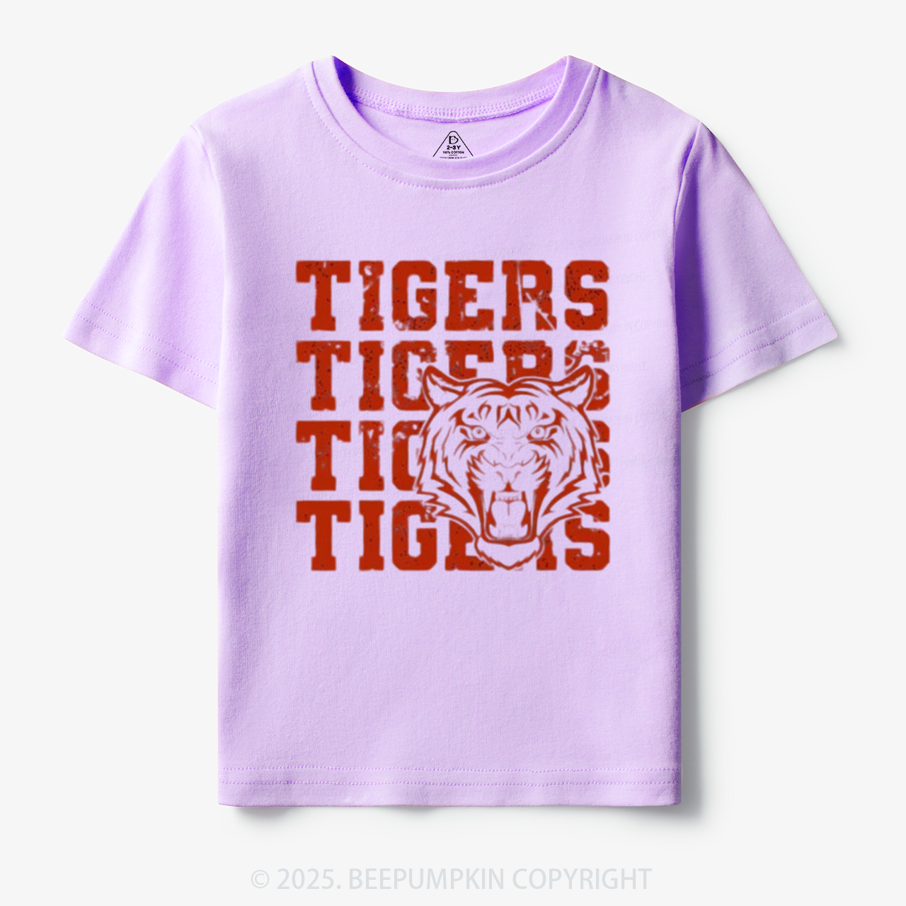 Personalized Tigers Mascot Toddler&Kid's Tees Beepumpkin