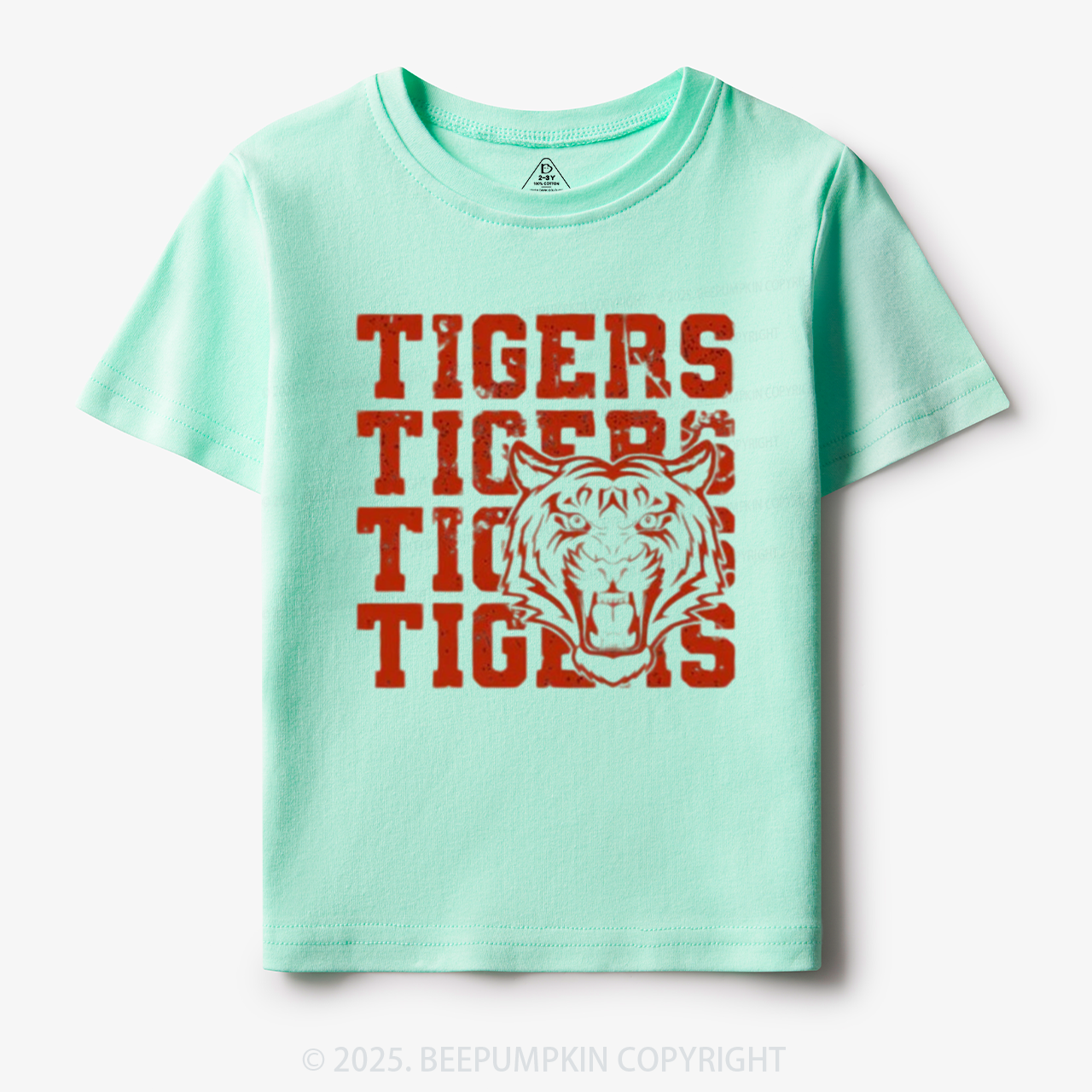 Personalized Tigers Mascot Toddler&Kid's Tees Beepumpkin