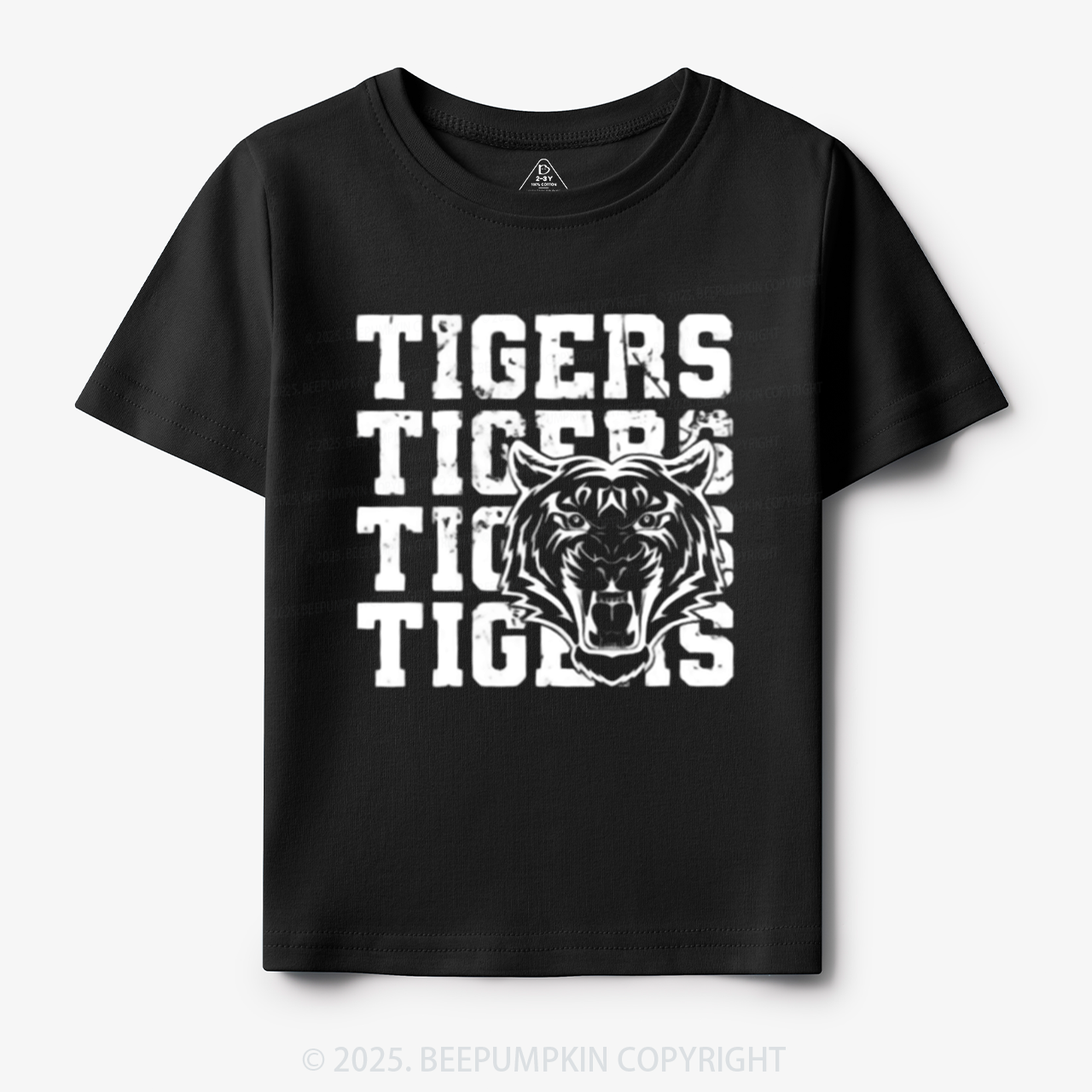 Personalized Tigers Mascot Toddler&Kid's Tees Beepumpkin