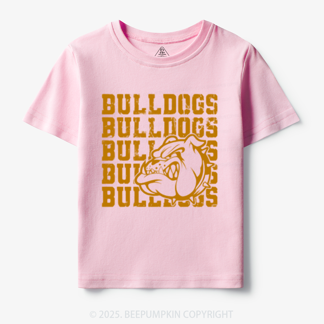 Personalized Bulldogs Mascot Toddler&Kid's Tees Beepumpkin