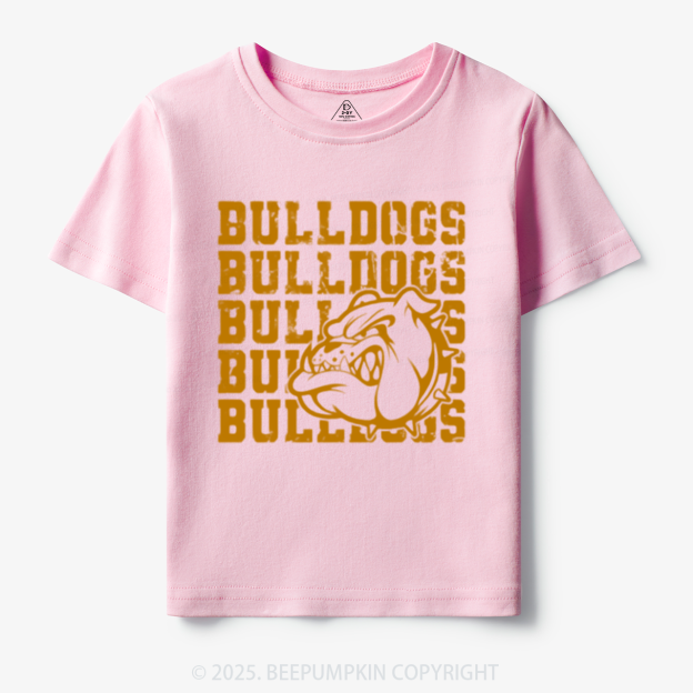 Personalized Bulldogs Mascot Toddler&Kid's Tees Beepumpkin