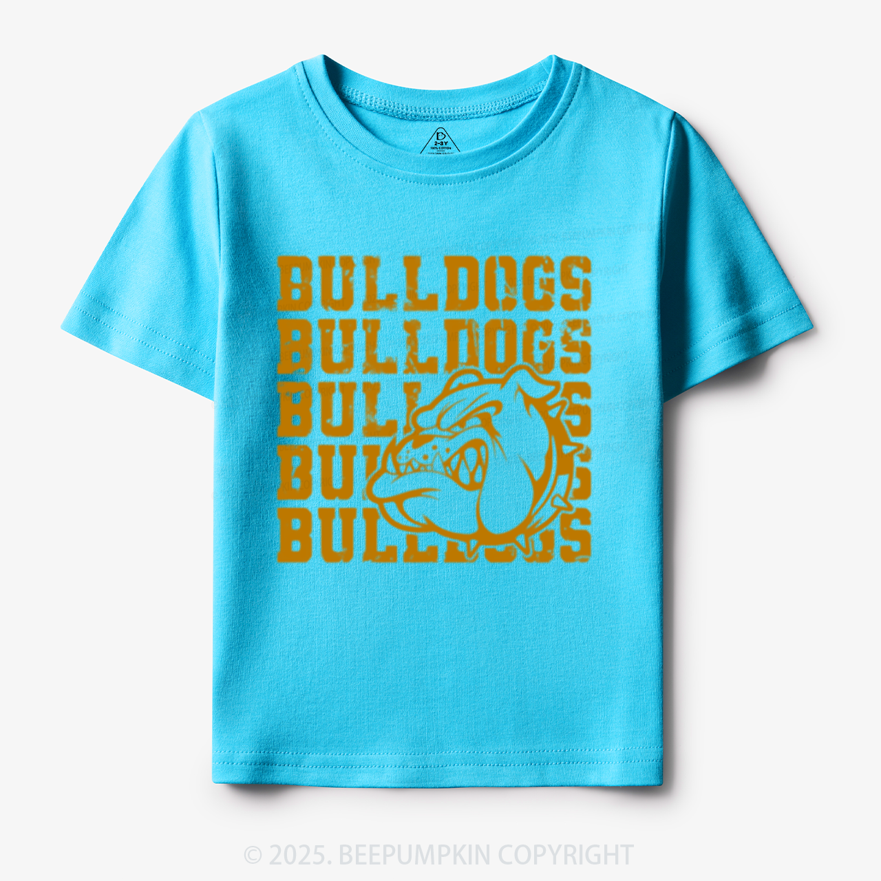Personalized Bulldogs Mascot Toddler&Kid's Tees Beepumpkin