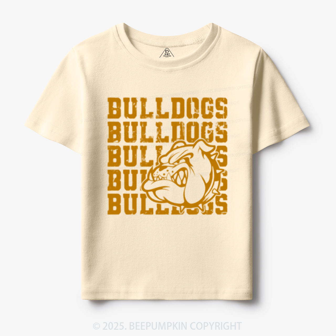 Personalized Bulldogs Mascot Toddler&Kid's Tees Beepumpkin