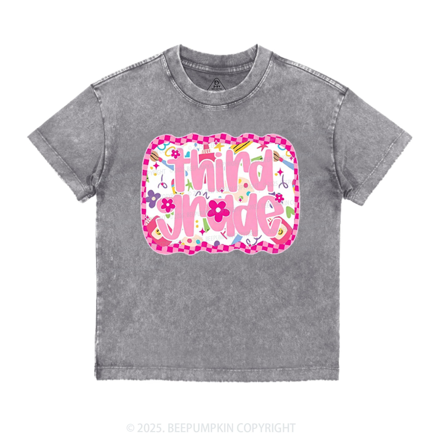 Personalized Pink School Magic Toddler&Kids Washed Tees