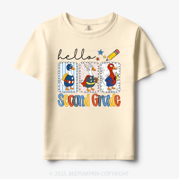 Personalized Hello School Toddler&Kid's Tees Beepumpkin