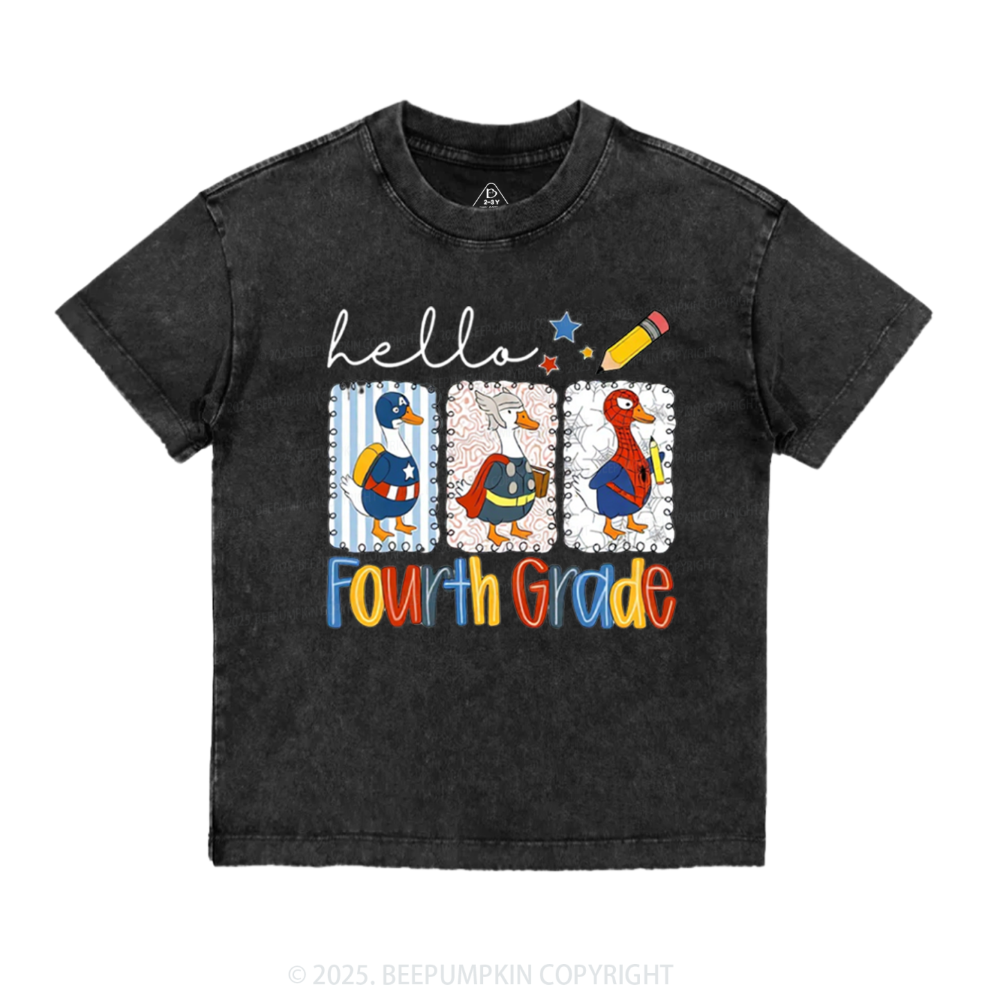 Personalized Hello School Toddler&Kids Washed Tees