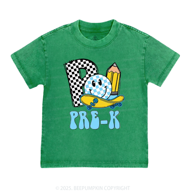 Personalized Pencil & Board Crew Toddler&Kids Washed Tees