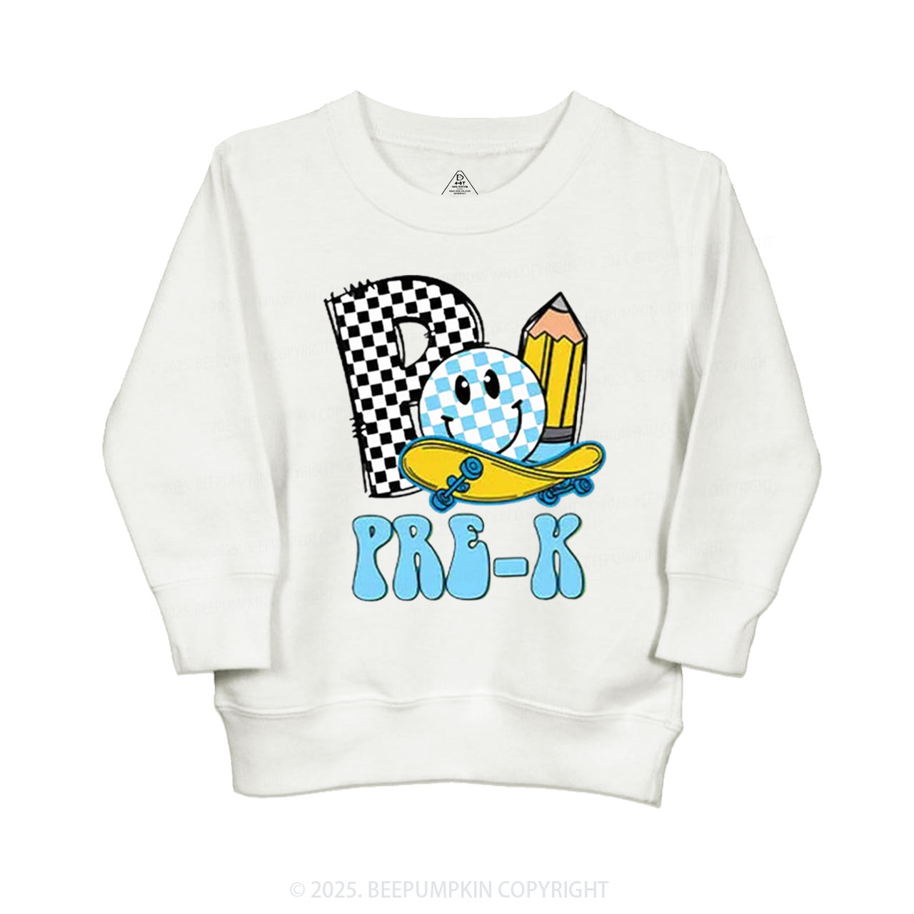 Personalized Pencil & Board Crew Kid's Sweatshirt