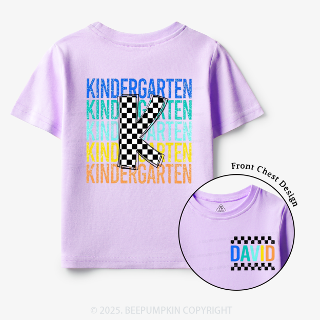 Personalized Rainbow Font First Day Of School Toddler&Kid's Tees Beepumpkin