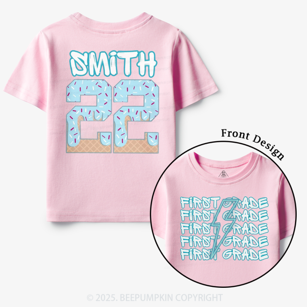 Personalized Blue Lightning Grade Toddler&Kid's Tees Beepumpkin