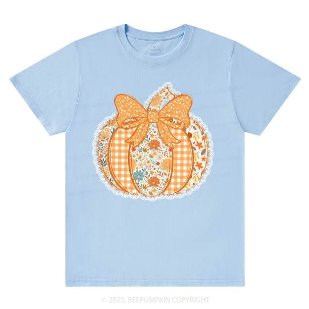 Preppy Floral Fall Pumpkin T-Shirts Beepumpkin