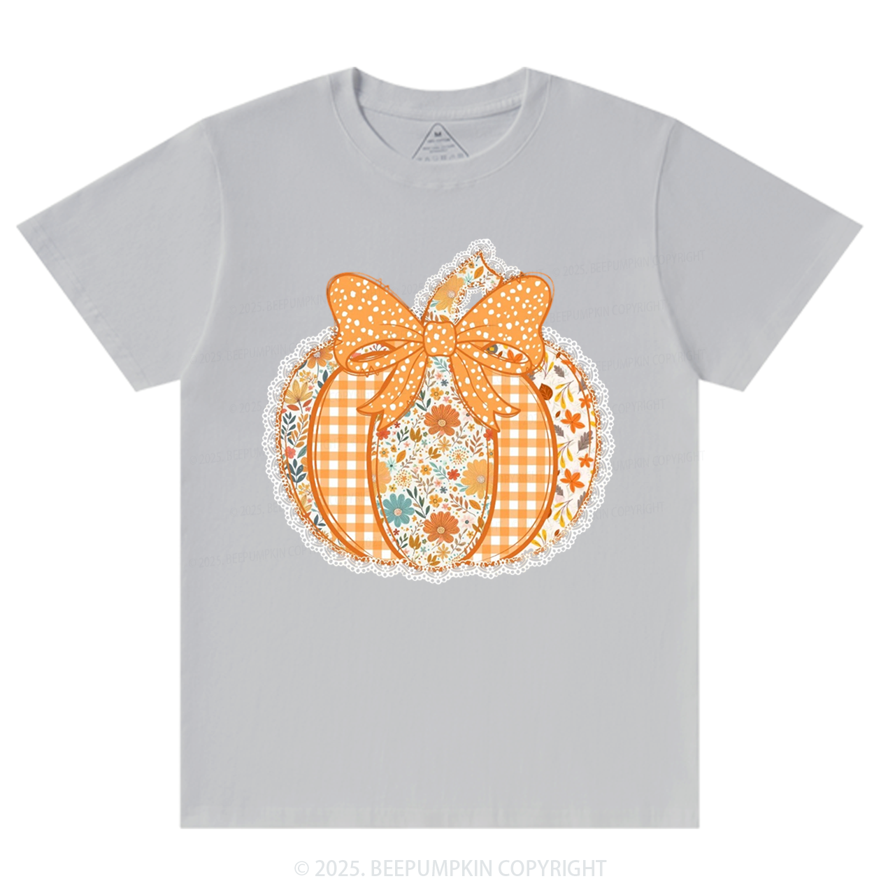 Preppy Floral Fall Pumpkin T-Shirts Beepumpkin