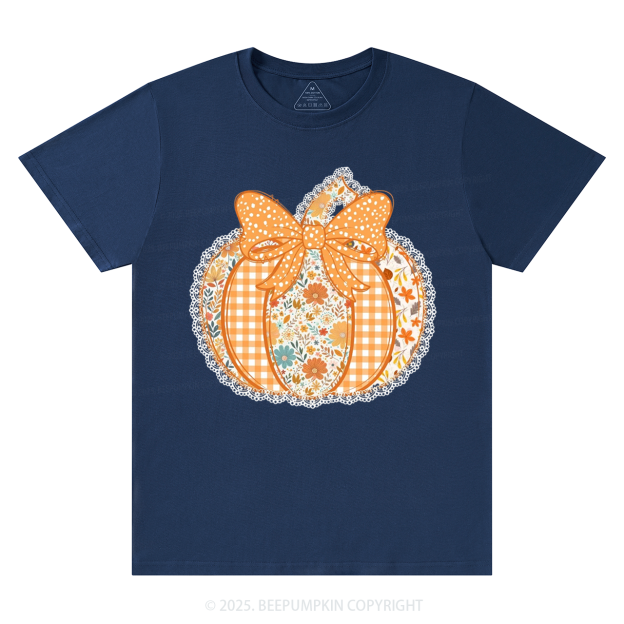 Preppy Floral Fall Pumpkin T-Shirts Beepumpkin