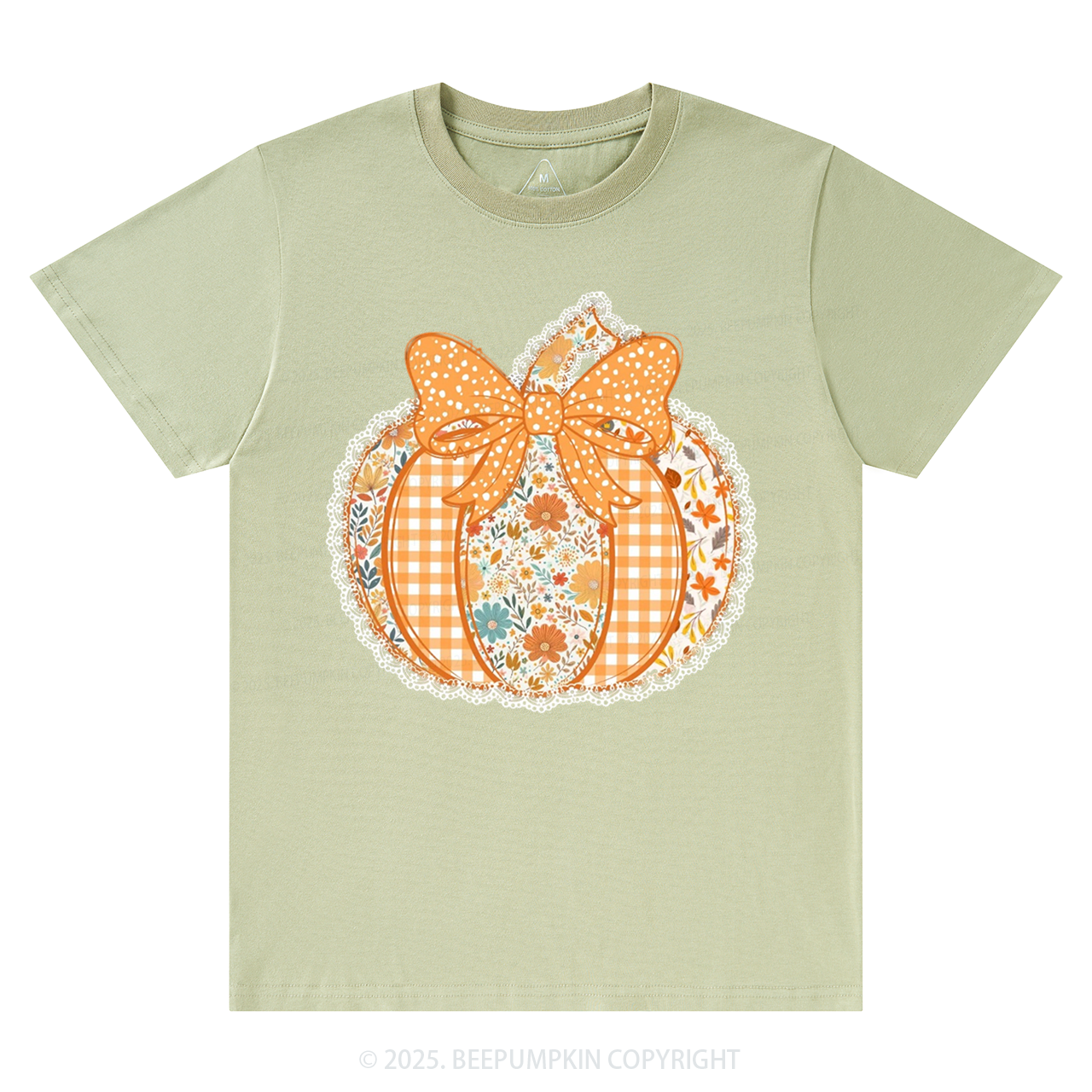 Preppy Floral Fall Pumpkin T-Shirts Beepumpkin
