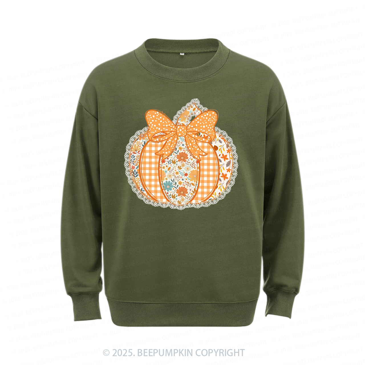 Preppy Floral Fall Pumpkin Sweatshirt Beepumpkin