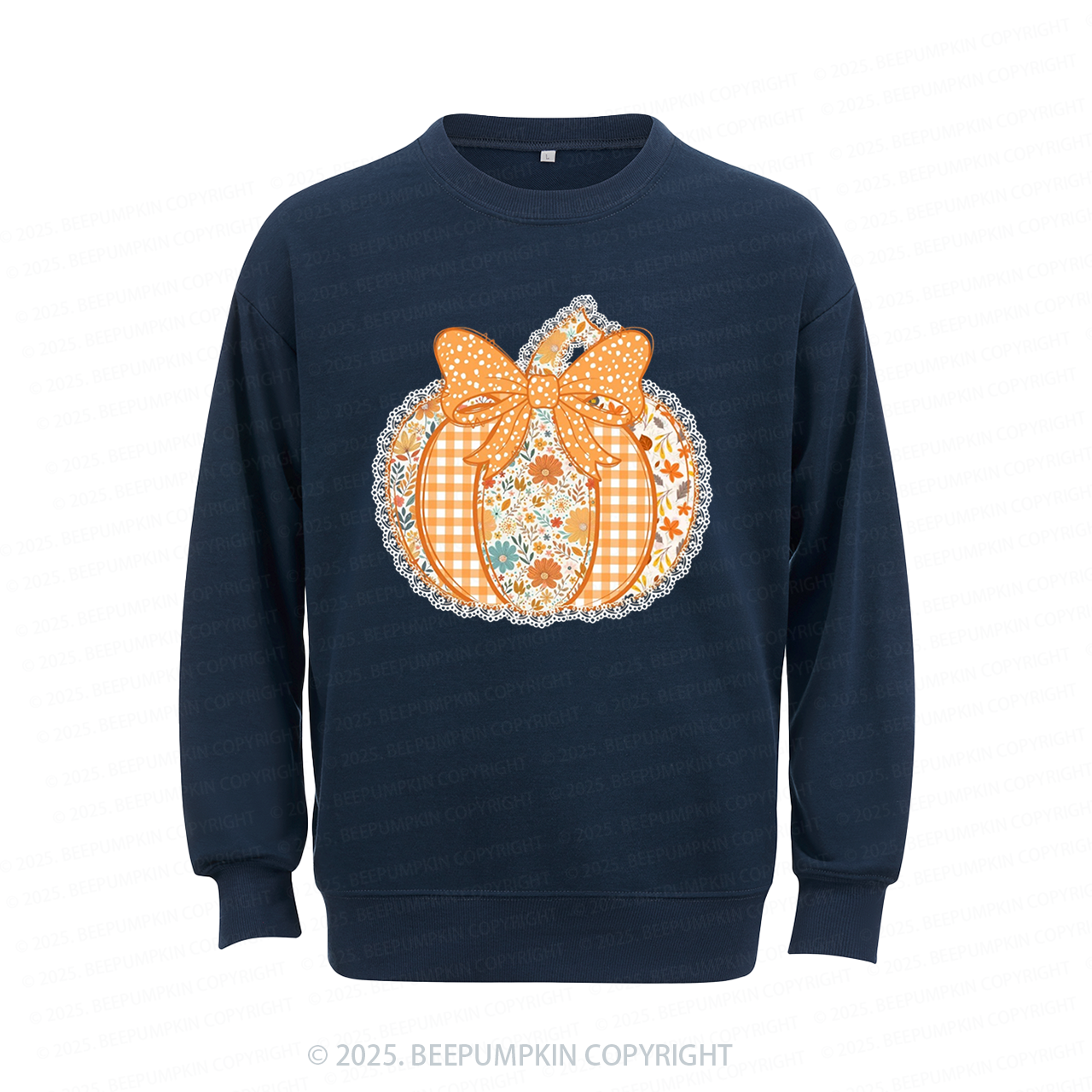 Preppy Floral Fall Pumpkin Sweatshirt Beepumpkin