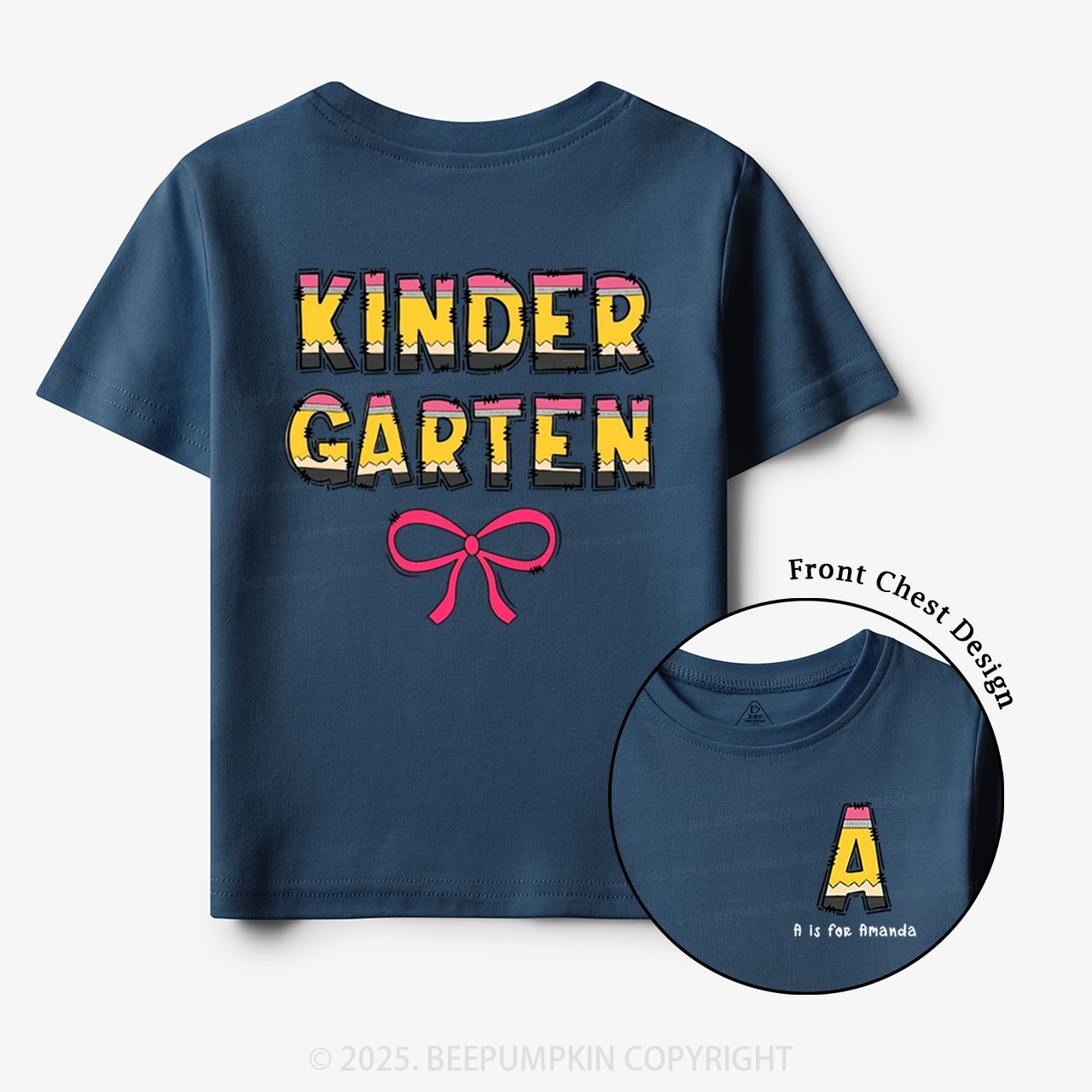 Personalized Pencil Kids Name Toddler&Kid's Tees Beepumpkin