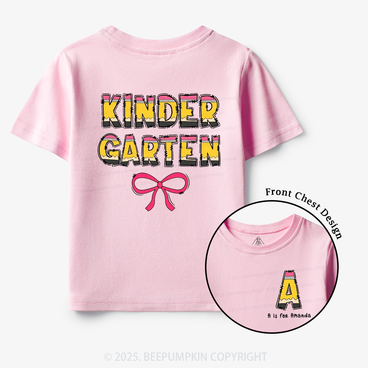 Personalized Pencil Kids Name Toddler&Kid's Tees Beepumpkin