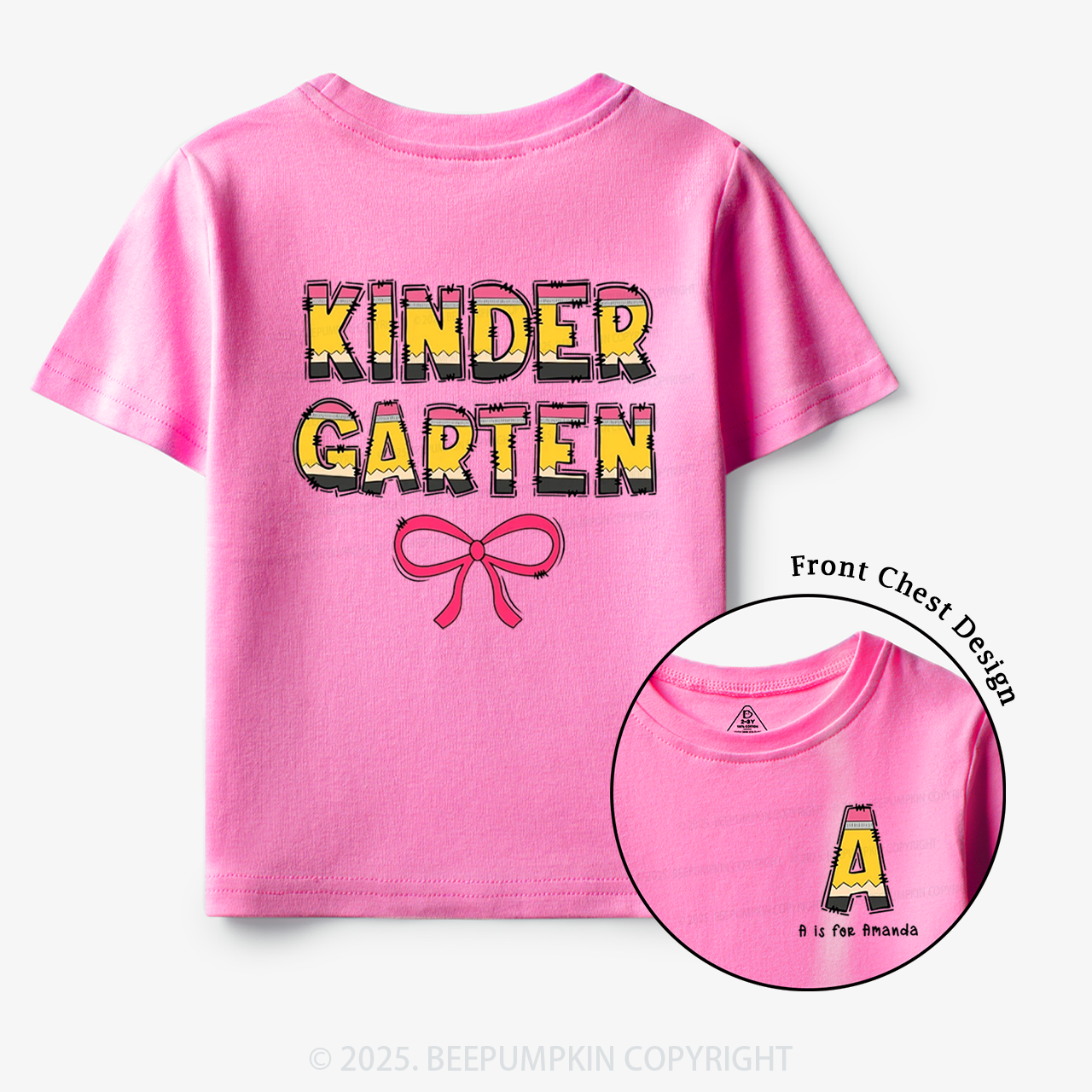 Personalized Pencil Kids Name Toddler&Kid's Tees Beepumpkin