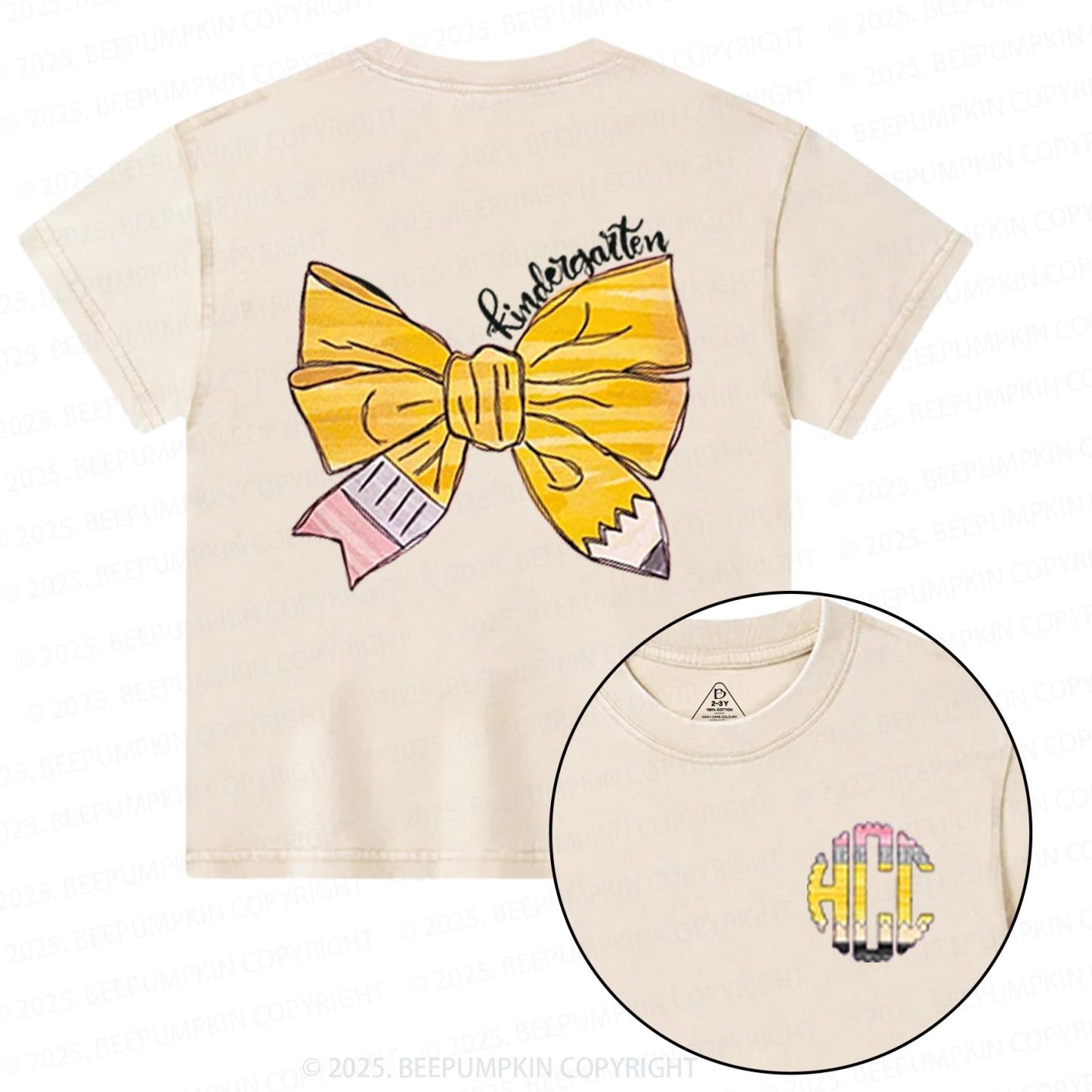 Personalization Girl's Coquette Toddler&Kids Washed Tees