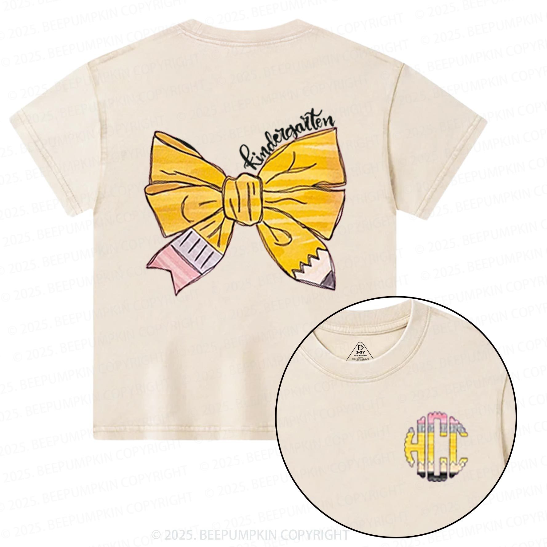 Personalization Girl's Coquette Toddler&Kids Washed Tees