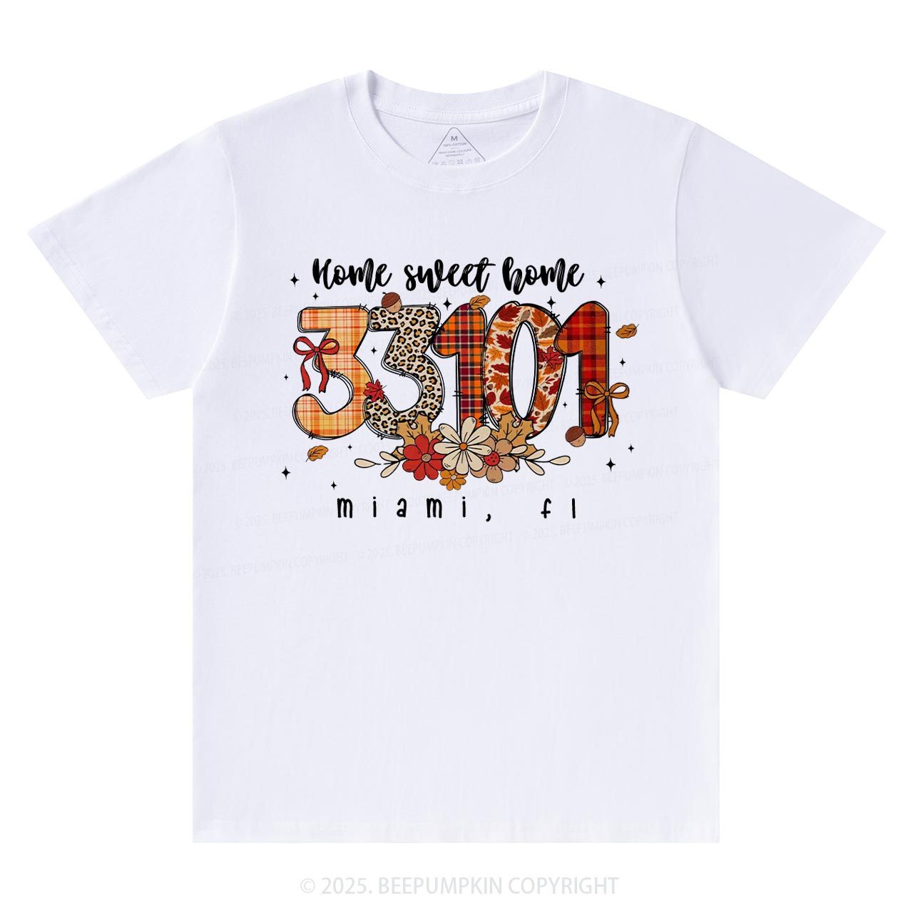 Personalized Fall Zip Code Doodle T-Shirts Beepumpkin