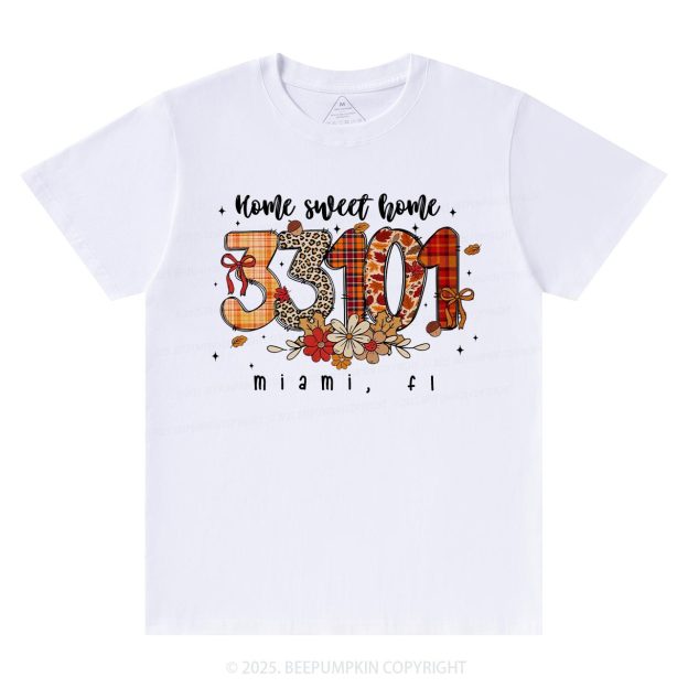 Personalized Fall Zip Code Doodle T-Shirts Beepumpkin